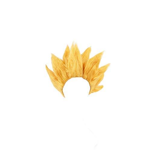 Miccostumes 男性 サイヤ人 コスプレ ウィッグ 仮装 道具(ゴールド) | 
