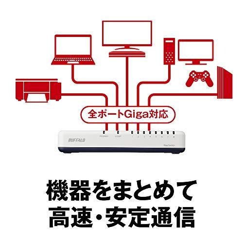 バッファロー BUFFALO Giga対応 プラスチック筐体 AC電源 8ポート LSW6-GT-8EPL/WH ホワイト スイッチングハブ ロ |  | 01
