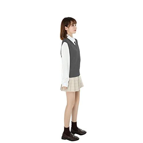 [syvent] 学生 vネック ベストニット セーター トップス 薄手 ノースリーブ セーター （M-4XL） |  | 01