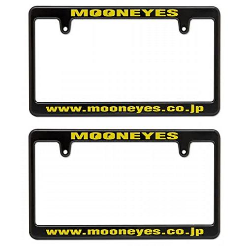 MOONEYES ブラック ライセンス フレーム 【YE】2枚セット [MG060BKMO] 17.0×33.5cm | 