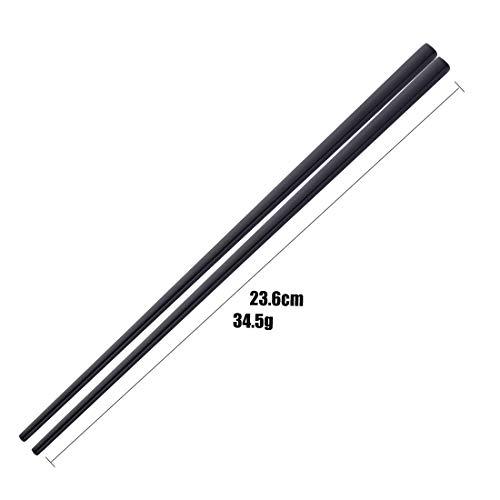 Bisda 箸 ステンレス箸 韓国箸 5膳セット ブラック 18-8ステンレス製 23.5cm 四角 金属箸 業務 来客 アウトドア キャンプ用 |  | 01