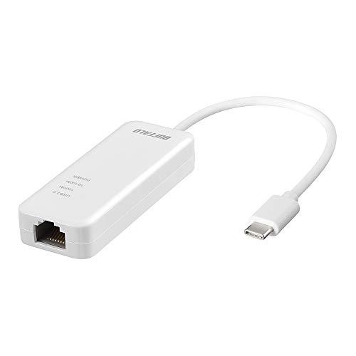 バッファロー BUFFALO 有線LANアダプター LUA4-U3-CGTE-WH ホワイト Giga Type-C USB3.1(Gen1)対 | 