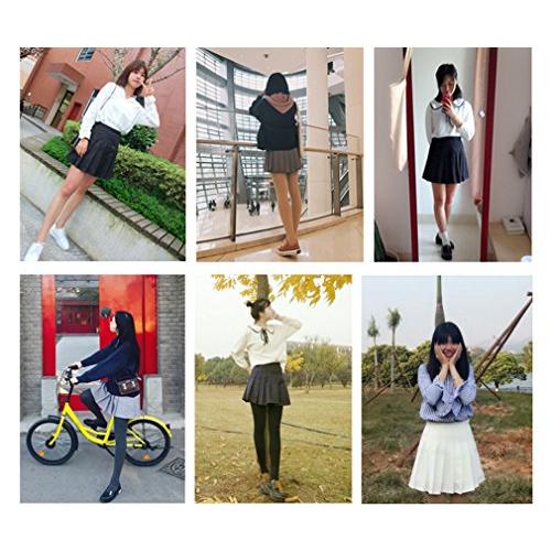 [BARYPORY] プリーツスカート 裏地付き 制服スカート 無地 美脚 ミニ カワイイ フリフリ カジュアル きれい オフィス レディース |  | 01