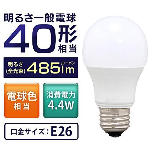アイリスオーヤマ LED電球 口金直径26mm 広配光 40W形相当 電球色 密閉器具対応 LDA4L-G-4T6 |  | 01