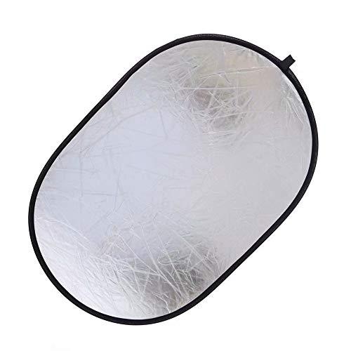 Konseen 撮影用レフ板 60x90cm 楕円 2 in 1 銀 白 レフ板 折り畳み スタジオレフ板 マルチレフ板 |  | 01