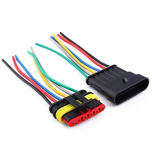 Keenso 6ウェイ 6ピン 電気コネクタソケットキット コネクタプラグワイヤー 防水コネクタ 防水カプラー 車電気コネクタ プラグワイヤー |  | 01
