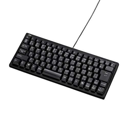 サンワサプライ 有線コンパクトキーボード テンキーなし USB接続 日本語86キー メンブレン USB-PS/2変換アダプタ付き ブラック SK | 
