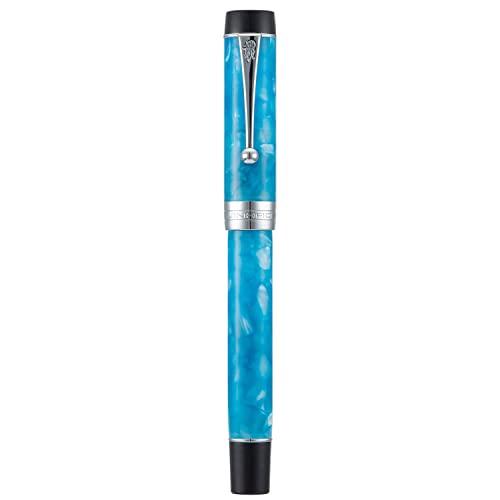 (ジンハオ) Jinhao 100 クラシック万年筆 スカイブルーセルロイド 中字ペン先 コンバーターとペンケースセット | 