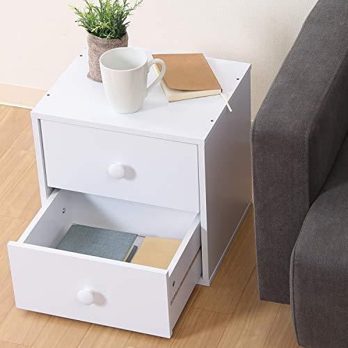 不二貿易 キューブボックス 引出し 2杯 幅34.5×奥行31.5×高さ34.5cm ホワイト 収納 カラーボックス 組み合わせ自由 99897 |  | 01