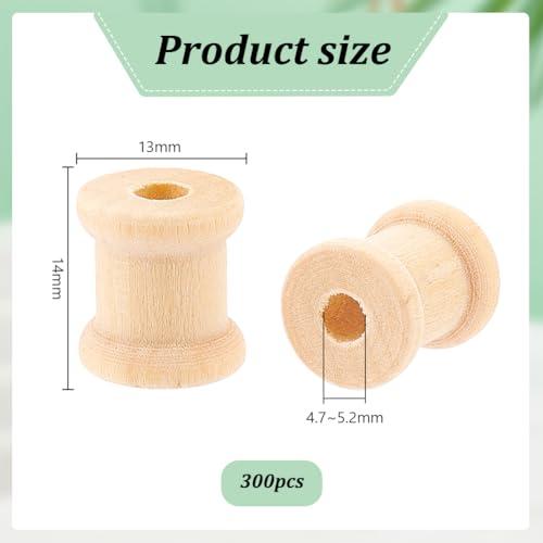 OLYCRAFT 300個 スプール ボビン 木製 ボビンスプール 14x13mm縫製ボビン 空スプール 刺?用 ミシン用 織りボビン 巻き取り |  | 01