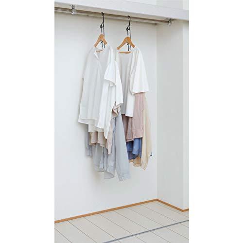 Belca 衣類収納 省スペースハンガー 2個入り 幅5.6×奥行2.1×高さ49cm ブラック 収納力アップ ハンガー 4連タイプ CH-SH |  | 01