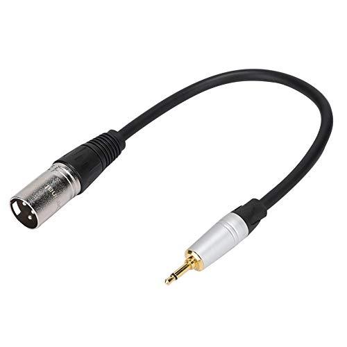 3.5mm-XLRアダプターケーブル、金メッキ亜鉛合金シェル3.5mmモノラルオス-3PIN | 