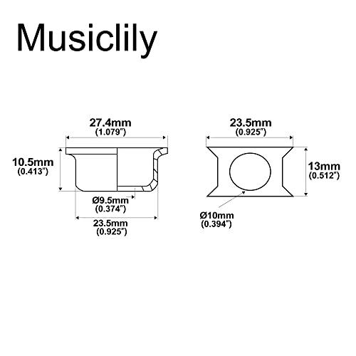 Musiclily Pro スチール製ビンテージスタイル テレキャスタージャックプレート TL エレキギター用、ブラック |  | 01