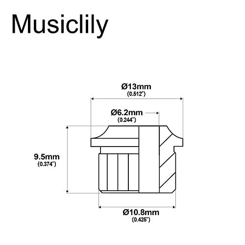 Musiclily Proスチール製ヴィンテージ/モダン6mmから10mmギターペグ用コンバージョンブッシュ 、ゴールド（6個セット） |  | 01