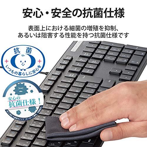 エレコム(ELECOM) 有線キーボード TK-FCM108KBK 薄型 メンブレン式 抗菌 フルサイズ テンキー付 ブラック |  | 01