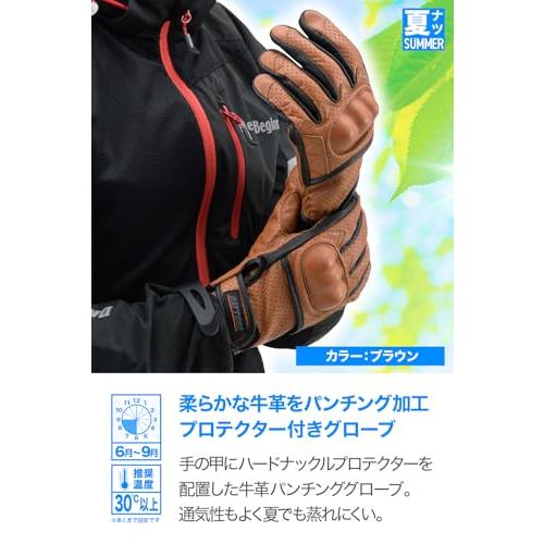 デイトナ(Daytona) バイク グローブ 夏 メッシュ ハードプロテクター スマホ対応 カウレザー パンチング プロテクターグローブ HBG |  | 01