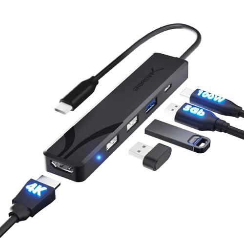 SABRENT usb-cハブ 5ポート 4K HDMI搭載｜Type-Cポート Power Delivery（60ワット）｜USB 3.2 G | 