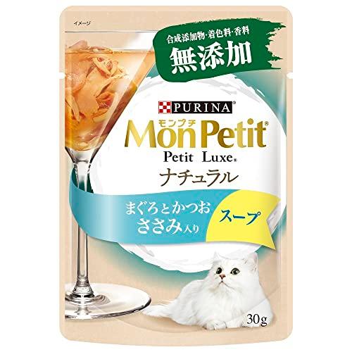 モンプチ プチリュクス パウチ ナチュラル スープ キャットフード ささみ入りまぐろとかつお 30gx12袋 | 