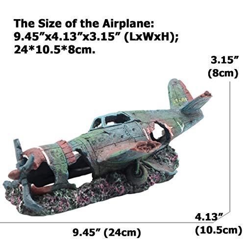 S-Lifeeling 水槽 装飾 戦闘機 ヴィンテージ 飛行機 遺跡 風景 魚 エビシェルター 洞窟 隠れ家 樹脂 水族館 装飾 亀 タンク |  | 01