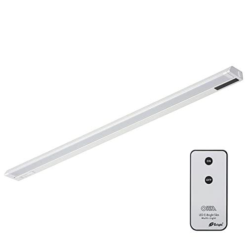 オーム電機 LEDイーブライトスリム多目的灯 コンセント式 リモコンタイプ 昼光色 14W 857mm スリム キッチン 棚下灯 LT-NLES | 