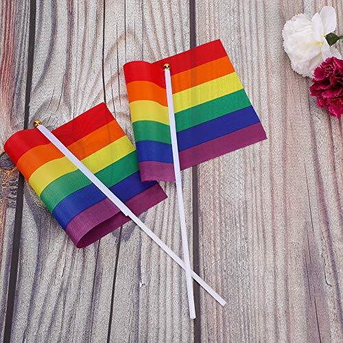 レインボー旗 連旗 レインボー旗 フラッグ 旗 虹色 ポリエステル 繰り返し使用可能 洗える LGBT 同性愛 鮮やか 耐久性 プライド 平和 |  | 01