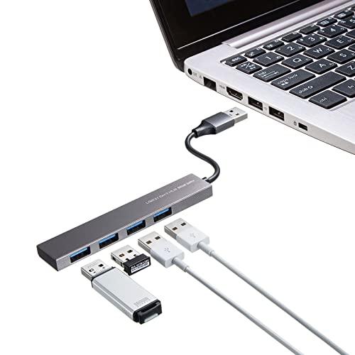 サンワサプライ USB3.2 Gen1 4ポート スリムハブ USB-3H423SN シルバー |  | 01