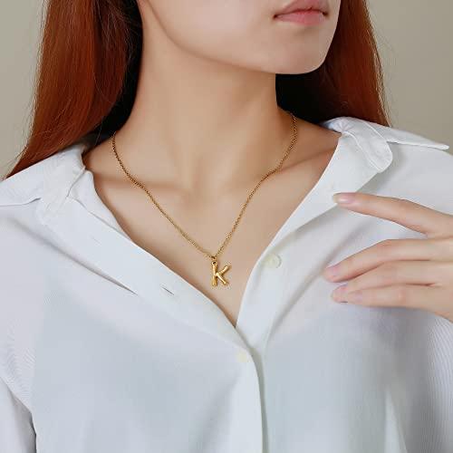 [Rockyu] ネックレス レディース ゴールド 18金 女性用 アルファベット ペンダント イニシャルネックレス 上品 DIY26 ステンレ |  | 01