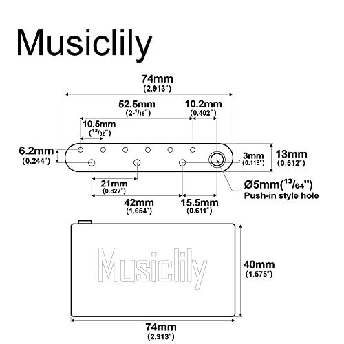 Musiclily Ultraブラス製40mmトレモロブロック10.5ｍｍ弦ピッチ ストラトエレキギター用 ウィルキンソンMシリーズブリッジ |  | 01