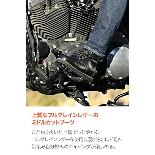 デイトナ(Daytona) バイク ブーツ ライディングブーツ ミドルブーツ 本革 牛革(フルグレインレザー) シフトパッド内蔵 サイドジップ |  | 01