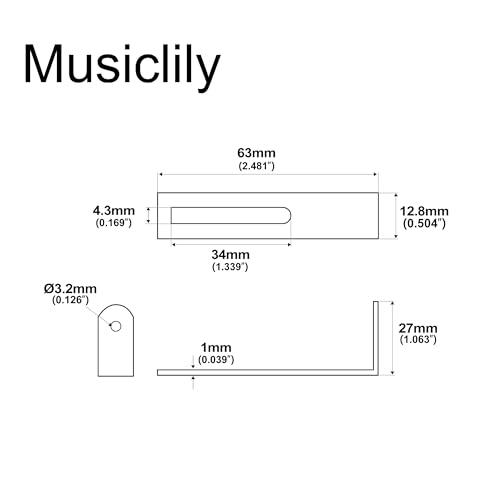 Musiclily Proスチール ピックガードブラケット エピフォンレスポールエレキギター用、ニッケル |  | 01