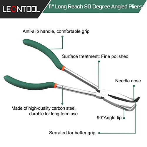 LEONTOOL ロングサイズ 先曲がりラジオペンチ 90度 ベントヘッド メカニックプライヤー 90° ラジオペンチ 超ロングノーズホースプラ |  | 01