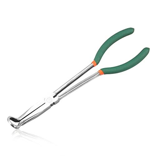 LEONTOOL 超ロング ホースプライヤー メカニックプライヤー 先端半丸 先曲がり 全長274mm 超ロングノーズホースプライヤー 狭い隙間 | 