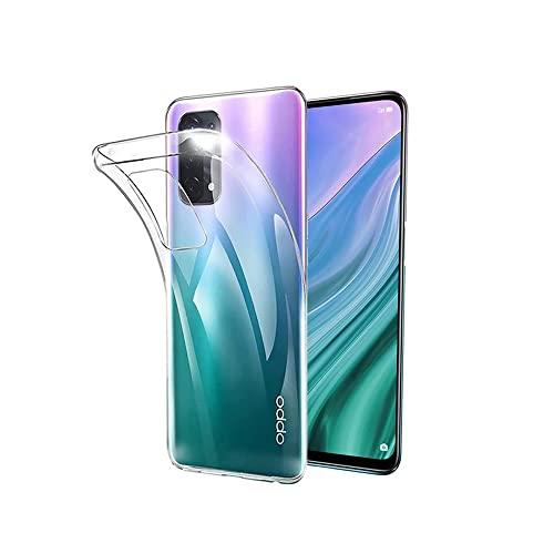 RuiMi 用の OPPO A54 5G ケース - クリア ソフト シリコンケース 薄型 柔らかい手触 落下防止 TPU材質 全面保護カバー | 