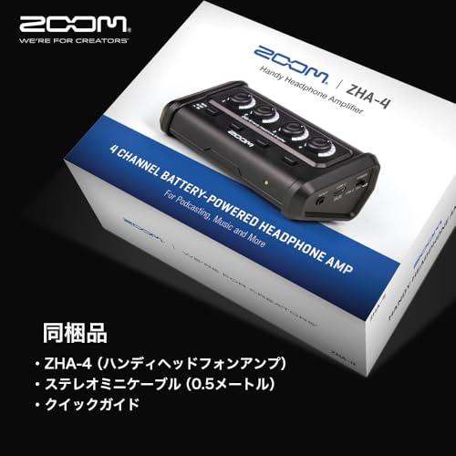 ZOOM ZHA-4 ハンディヘッドホンアンプ 4出力 ステレオミニ(3.5mm)対応 独立ボリューム＆ミュートスイッチ搭載 ポータブル設計 U |  | 01