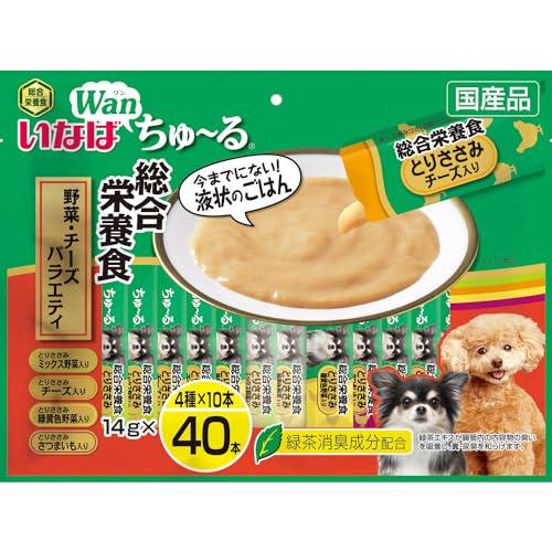 いなば ちゅ~る 総合栄養食 野菜・チーズバラエティ 40本 犬用おやつ | 
