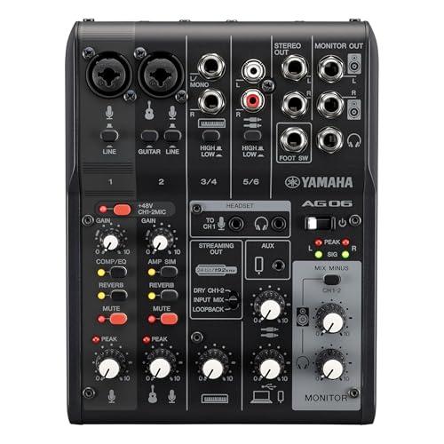 ヤマハ(YAMAHA) ライブストリーミングミキサー 6チャンネル ブラック AG06MK2 B | 