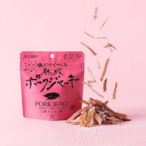 NICKJERKY 塩だけでつくる熟成ポークジャーキー 12g (1袋) 【国産豚もも肉と淡路島の天然塩だけでつくる濃厚な味わいのジャーキー】 | 