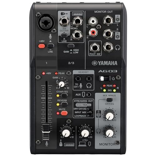 ヤマハ YAMAHA ミキサー ライブストリーミングパック 3チャンネル ブラック AG03MK2 B LSPK |  | 01