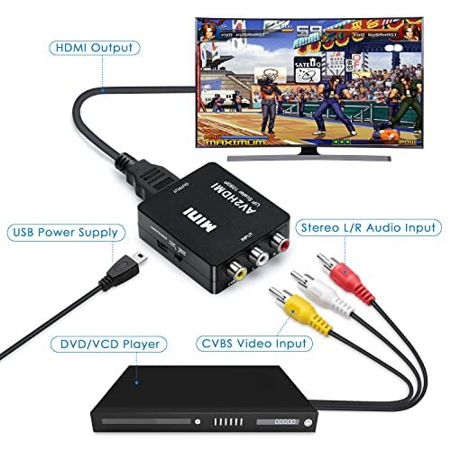 Aolirot RCA HDMI 変換 コンバーター AV to HDMI変換アダプター AV2HDMI USBケーブル付き 音声転送 1080 |  | 01