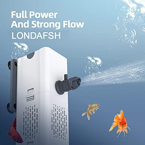 LONDAFISH 水槽フィルター 水槽ポンプ フィルター式水中ポンプ 酸素増加フィルター 水槽用ウォーターポンプ ろ過ポンプ 水循環 6-25 |  | 01