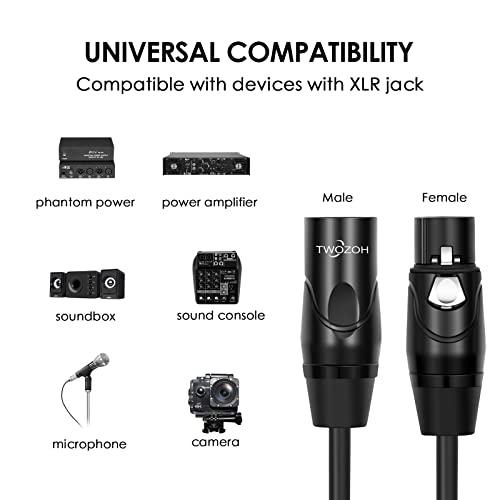 Twozoh XLR ケーブル 2M、XLR オス→メス バランス3ピン XLR マイクロフォン ケーブル (Profesional/Hifi) |  | 01