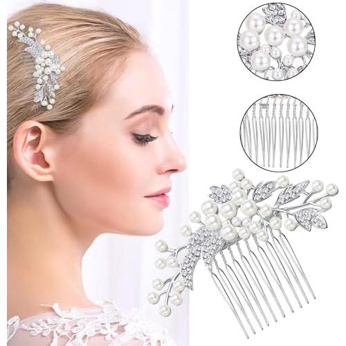 FASELE 髪飾り 夜会巻き コーム ヘッドドレス ヘアピン かんざし 簪 ヘアアクセサリー 花嫁 和装 洋服 パール 発表会 入学式 卒業式 |  | 01