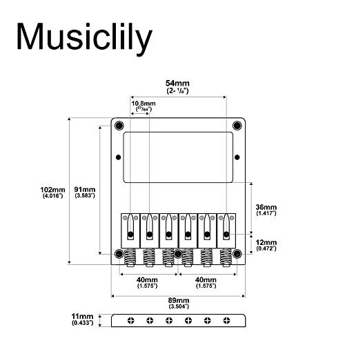 Musiclily Pro 10.8mm ハムバッカーテレキャスターブリッジ 亜鉛合金製6WAYサドル TLタイプエレキギター用、クローム |  | 01