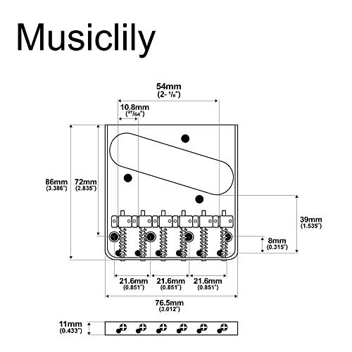 Musiclily Pro 10.8mm ビンテージスタイルテレキャスターブリッジ ブラス製6WAYサドル Squierとインポートテレキャスタ |  | 01