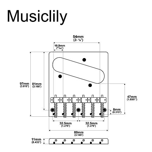 Musiclily Pro 10.8mm モダンスタイルテレキャスターブリッジ ブラス製6WAYサドル テレキャスタータイプエレキギター用、ブラ |  | 01