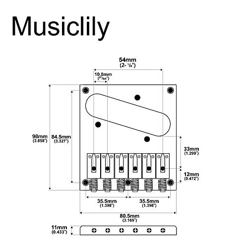 Musiclily Pro 10.8mm テレキャスター用ブリッジ 6WAYサドルTLエレキギター用、ブラック |  | 01