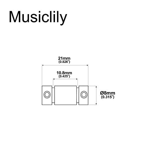 Musiclily Pro 21mm バレル スチール製テレキャスターサドル フェンダースクワイアテレキャスターエレキギター用、ブラック(3個セ |  | 01