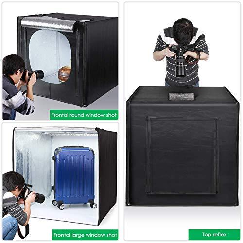 Konseen 撮影ボックス 大型 100x100x100cm 撮影キット 光度調整可能