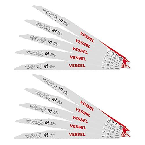 ベッセル(VESSEL) セーバーソーブレード ライノ (ALC解体/解体用) 10&14山 刃厚1.27mm 全長250mm 10枚入 SBR | 
