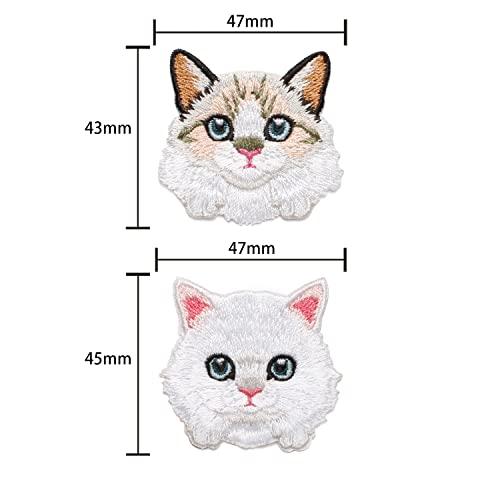 SSYSSY 刺繍 ワッペン アイロン接着両用タイプ ?物 猫 2個入 手芸 DIY用品 (A004) |  | 01